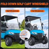 Nilight Golf Cart Windshield for Front Window Foldable Windproof UV Protection Compatible with Club Car Precedent Gas or Electric 2004-Up, Scratch and Impact Resistant, Clear Acrylic, view 3