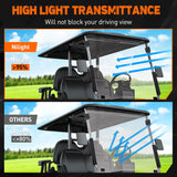 Nilight Golf Cart Windshield for Front Window Foldable Windproof UV Protection Compatible with Club Car Precedent Gas or Electric 2004-Up, Scratch and Impact Resistant, Clear Acrylic, view 5