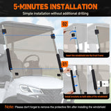 Nilight Golf Cart Windshield for Front Window Foldable Windproof UV Protection Compatible with Club Car Precedent Gas or Electric 2004-Up, Scratch and Impact Resistant, Tinted Acrylic, view 4