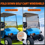 Nilight Golf Cart Windshield for Front Window Foldable Windproof UV Protection Compatible with EZGO TXT 1994.5-2013,Tinted Polycarbonate (PC) Scratch and Impact Resistant, view 3