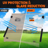 Nilight Golf Cart Windshield for Front Window Foldable Windproof UV Protection Compatible with EZGO TXT 1994.5-2013,Tinted Polycarbonate (PC) Scratch and Impact Resistant, view 5