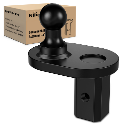 Nilight Gooseneck Ball Extender - GNXA4085, 4Inch Offset Ball Compatible with B&W Trailer Hitches Turnoverball Heavy Duty 2-5/16 Inch Ball 20000 lbs GTW 5000 lbs VTW