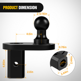 Nilight Gooseneck Ball Extender - GNXA4085, 4Inch Offset Ball Compatible with B&W Trailer Hitches Turnoverball Heavy Duty 2-5/16 Inch Ball 20000 lbs GTW 5000 lbs VTW, view 2