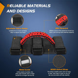 Nilight Grab Handles Black Red Universal 2in- 4in Roll Bar Mount 4PCS, view 3