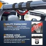 Nilight Grab Handles Black Red Universal 2in- 4in Roll Bar Mount 4PCS, view 4