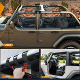 Nilight Grab Handles Black Red Universal 2in- 4in Roll Bar Mount 4PCS, view 6