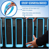 Nilight Grill Inserts fit for Jeep Wrangler Front Grille Inserts Headlight Cover Set for JL JLU Unlimited Sport SportS 2018 2019 2020 2021 2022 2023 Grille Bezels Trim Exterior Accessories Blue 9 Pcs, view 4