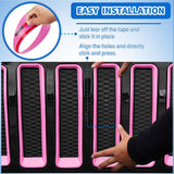 Nilight Grill Inserts fit for Jeep Wrangler Front Grille Inserts Headlight Cover Set for JL JLU Unlimited Sport SportS 2018 2019 2020 2021 2022 2023 Grille Bezels Trim Exterior Accessories Pink 9 Pcs, view 4