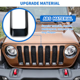 Nilight Grill Inserts fit for Jeep Wrangler Front Grille Inserts Headlight Cover Set for JL JLU Unlimited Sport SportS 2018 2019 2020 2021 2022 2023 Grille Bezels Trim Exterior, view 3