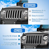 Nilight Grill Inserts fit for Jeep Wrangler Front Grille Mesh Inserts & Headlight Cover Set for JK JKU Unlimited Sports Sahara Freedom Rubicon 2007-2018 Clip-in Trim Exterior Accessories Black 9 Pcs, view 6