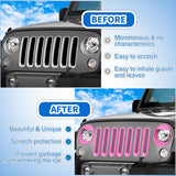 Nilight Grill Inserts fit for Jeep Wrangler Front Grille Mesh Inserts & Headlight Cover Set for JK JKU Unlimited Sports Sahara Freedom Rubicon 2007-2018 Clip-in Trim Exterior Accessories Pink 9 Pcs, view 6