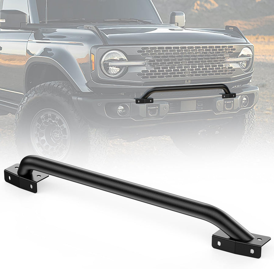 Nilight Grille Guard for Ford Bronco 2021 2022 2023 2024 2025 – Heavy Duty Steel Front Bumper Protector Bull Bar, Bolt-On Skid Plate for Off-Road, Matte Black (Not for Bronco Sport)
