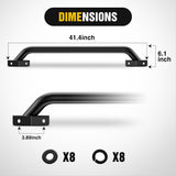 Nilight Grille Guard for Ford Bronco 2021 2022 2023 2024 2025 – Heavy Duty Steel Front Bumper Protector Bull Bar, Bolt-On Skid Plate for Off-Road, Matte Black (Not for Bronco Sport), view 2