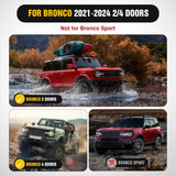 Nilight Grille Guard for Ford Bronco 2021 2022 2023 2024 2025 – Heavy Duty Steel Front Bumper Protector Bull Bar, Bolt-On Skid Plate for Off-Road, Matte Black (Not for Bronco Sport), view 3