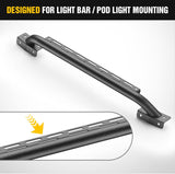 Nilight Grille Guard with Light Mounting Brackets for Ford Bronco 2021-2025 Modular Steel Bumper(Not fit Sport or Raptor) Heavy Duty Steel Front Bumper Protector Bull Bar, Matte Black, view 2