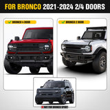 Nilight Grille Guard with Light Mounting Brackets for Ford Bronco 2021-2025 Modular Steel Bumper(Not fit Sport or Raptor) Heavy Duty Steel Front Bumper Protector Bull Bar, Matte Black, view 4