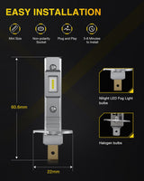 Nilight H1 Xenon LED Fog Light Bulbs EF1 Series 6000K | 2 BULBS, view 3
