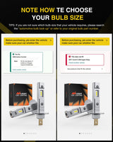 Nilight H1 Xenon LED Fog Light Bulbs EF1 Series 6000K | 2 BULBS, view 6