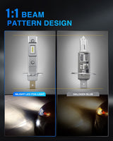 Nilight H1 Xenon LED Fog Light Bulbs EF2 Series 6000K | 2 BULBS, view 2
