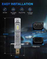Nilight H1 Xenon LED Fog Light Bulbs EF2 Series 6000K | 2 BULBS, view 3
