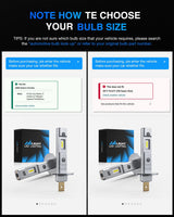 Nilight H1 Xenon LED Fog Light Bulbs EF2 Series 6000K | 2 BULBS, view 6