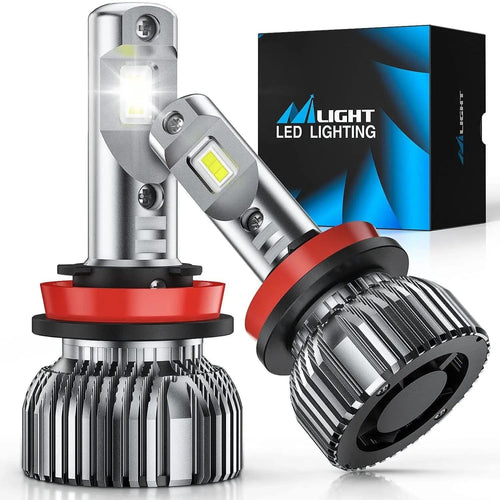 Nilight H11/H9/H8 LED Headlight Bulbs E30 Series 70W 14000LM 6500K IP67 | 2 BULBS