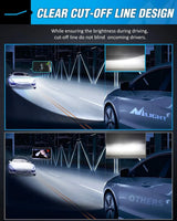 Nilight H11/H9/H8 LED Headlight Bulbs E30 Series 70W 14000LM 6500K IP67 | 2 BULBS, view 3
