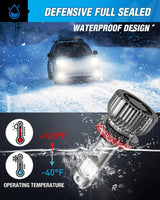 Nilight H11/H9/H8 LED Headlight Bulbs E30 Series 70W 14000LM 6500K IP67 | 2 BULBS, view 5