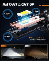 Nilight H11/H9/H8 LED Headlight Bulbs ES1 Series 80W 16000LM 6000K IP67 | 2 BULBS, view 4