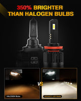 Nilight H11 Headlight Bulbs E20 Series 50W 10000LM 6000K IP67 | 2 BULBS, view 3