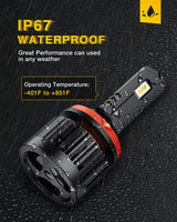 Nilight H11 Headlight Bulbs E20 Series 50W 10000LM 6000K IP67 | 2 BULBS, view 5