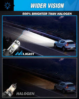 Nilight H13/9008 LED Headlight Bulbs E30 Series 70W 14000LM 6500K IP67 | 2 BULBS, view 3