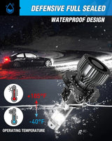 Nilight H13/9008 LED Headlight Bulbs E30 Series 70W 14000LM 6500K IP67 | 2 BULBS, view 6