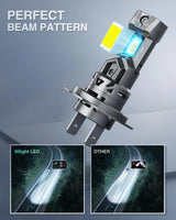 Nilight H7 LED Headlight Bulbs E4S Series 50W 20000LM 6500K IP67 | 2 BULBS, view 4
