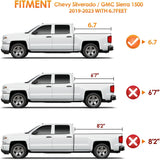 Nilight Hard Tri-fold Truck Bed Tonneau Cover Fits for Chevy Silverado 1500/GMC Sierra 1500 2019 2020 2021 2022 2023 2024 2025 2026-6.7ft, view 4