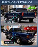 Nilight Headlight and Taillight Assembly Combo Compatible with 1999 2000 2001 2002 Chevy Silverado 1500 2500 1500HD 2500HD Fleetside only OE Style Chrome Housing Clear Reflector with Red Tail Lights, view 2