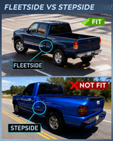 Nilight Headlight and Taillight Assembly Combo Compatible with 1999 2000 2001 2002 Chevy Silverado Fleetside only OE Style Chrome Housing Amber Reflector with Red Housing Tail Lights, view 2