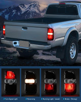 Nilight Headlight and Taillight Assembly Combo Compatible with 2001 2002 2003 2004 Toyota Tacoma OE Style Chrome Housing Smoke Lens Amber Reflector with Dark Red Housing Tail Lights, view 5