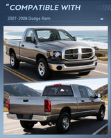 Nilight Headlight and Taillight Assembly Combo Compatible with 2007 2008 2009 Dodge Ram 1500 2500 3500 OE Style Black Housing Amber Reflector with Smoke Housing Tail Lights, view 5