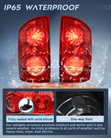 Nilight Headlight and Taillight Assembly Combo Compatible with 2007 2008 2009 Dodge Ram 1500 2500 3500 OE Style Chrome Housing Amber Reflector with Red Housing Tail Lights, view 4