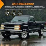 Nilight Headlight Assembly Compatible with 1988 1989 1990 1991 1992 1993 1994 1995 1996 1997 1998 Chevrolet GMC C10 C/K 1988-1999 Silverado Suburban Sierra Blazer Tahoe Yukon Black Bumper Lights, view 4