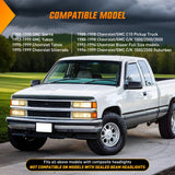 Nilight Headlight Assembly Compatible with 1988 1989 1990 1991 1992 1993 1994 1995 1996 1997 1998 Chevrolet GMC C10 C/K 1988-1999 Silverado Suburban Sierra Blazer Tahoe Yukon Black Bumper Lights, view 5
