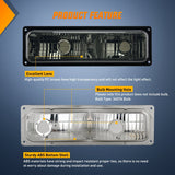 Nilight Headlight Assembly Compatible with 1988 1989 1990 1991 1992 1993 1994 1995 1996 1997 1998 Chevrolet GMC C10 C/K 1988-1999 Silverado Suburban Sierra Blazer Tahoe Yukon Smoke Lens Bumper Lights, view 3