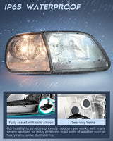Nilight Headlight Assembly Compatible with 1997 1998 1999 2000 2001 2002 2003 Ford F-150 Expedition Chrome Housing Smoked Lens, view 4