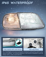 Nilight Headlight Assembly Compatible with 1997 1998 1999 2000 2001 2002 2003 Ford F-150 Expedition Chrome Housing, view 3
