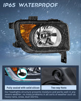 Nilight Headlight Assembly Compatible with 2003 2004 2005 2006 Honda Element OE Style Replacement Halogen Headlights Black Housing Amber Reflector Headlamp Passenger and Driver Side, view 4