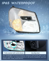 Nilight Headlight Assembly Compatible with 2005 2006 2007 2008 2009 Chevy Equinox SUV OE Style Replacement Headlights Chrome Housing Clear Reflector Headlamp Passenger and Driver Side, view 4