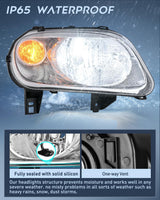 Nilight Headlight Assembly Compatible with 2006 2007 2008 2009 2010 2011 Chevy HHR Halogen Type Factory OE Style Chevrolet HHR Replacement Chrome Housing Amber Reflector Passenger and Driver Side, view 4