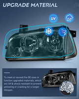 Nilight Headlight Assembly Compatible with 2006 2007 2008 2009 2010 Dodge Charger Smoke Housing Clear Reflector Lens Headlights Replacement Bumper Lamp Set Driver and Passenger Side, view 5