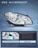 Nilight Headlight Assembly Compatible with 2008 2009 2010 2011 2012 Chevy Malibu 4 Door Halogen Factory Headlamp Chrome Housing Clear Reflector Headlamp Passenger and Driver Side, view 5